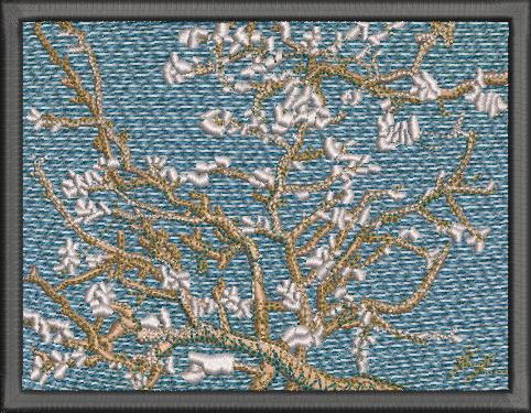 Tricou brodat Almond Blossoms by Van Gogh