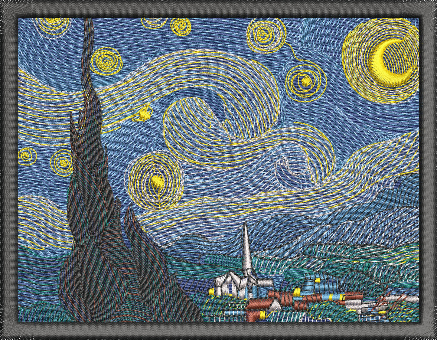 Tricou brodat Starry Night by Van Gogh