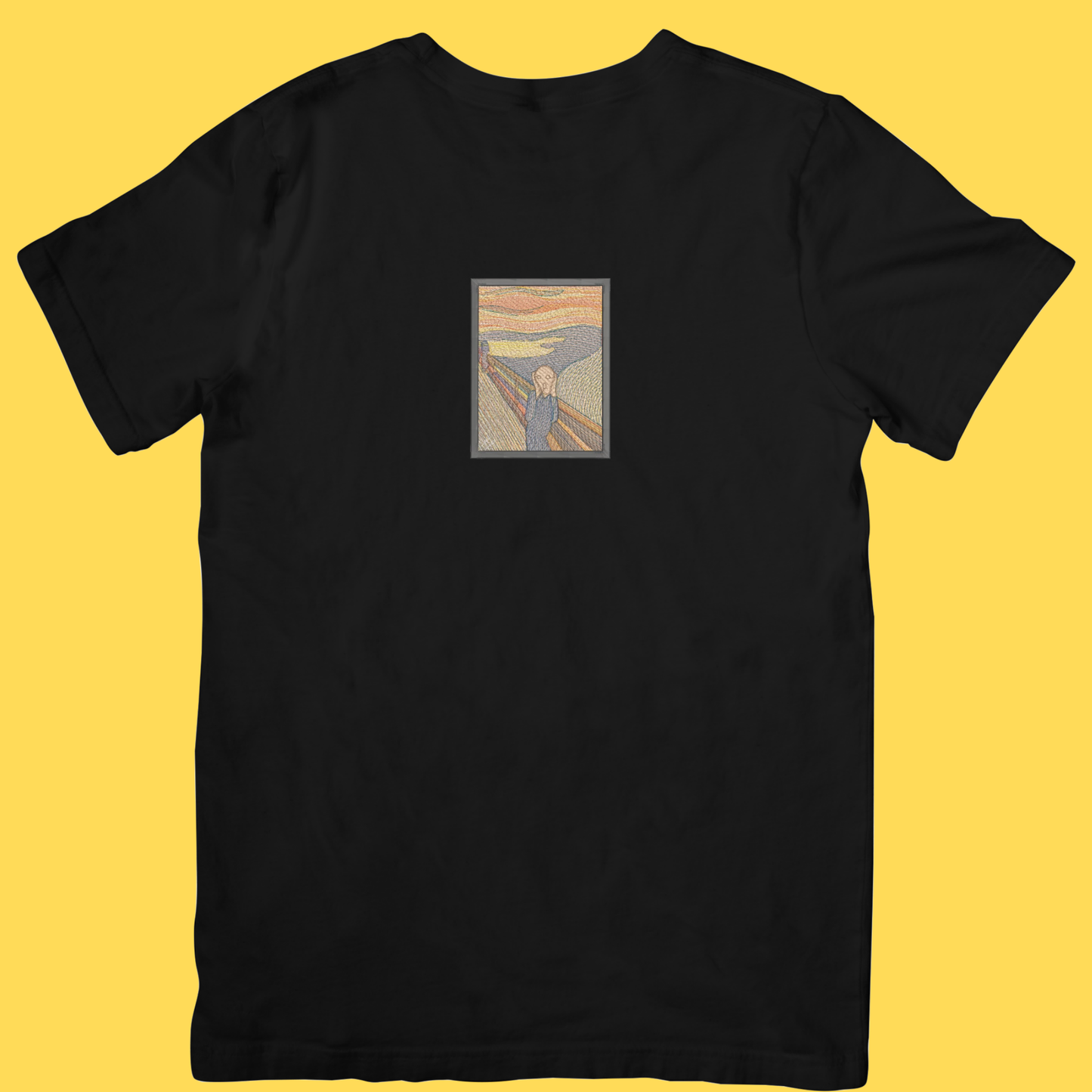 Tricou brodat Scream by Edvard Munch
