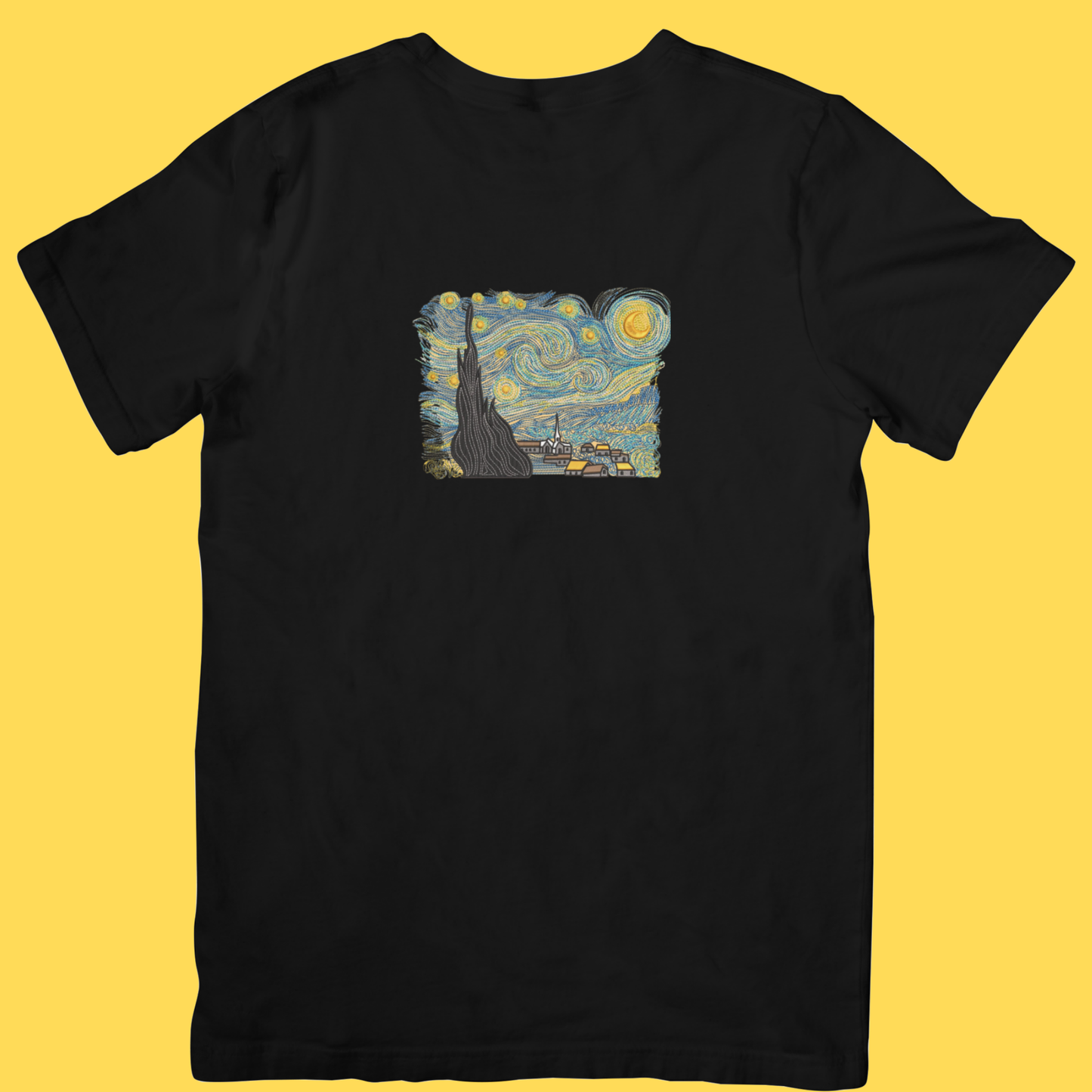 Tricou brodat Starry Night by Van Gogh - V2
