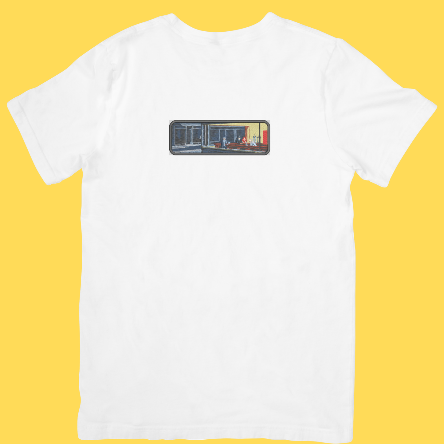 Tricou brodat Nighthawks by Edward Hopper